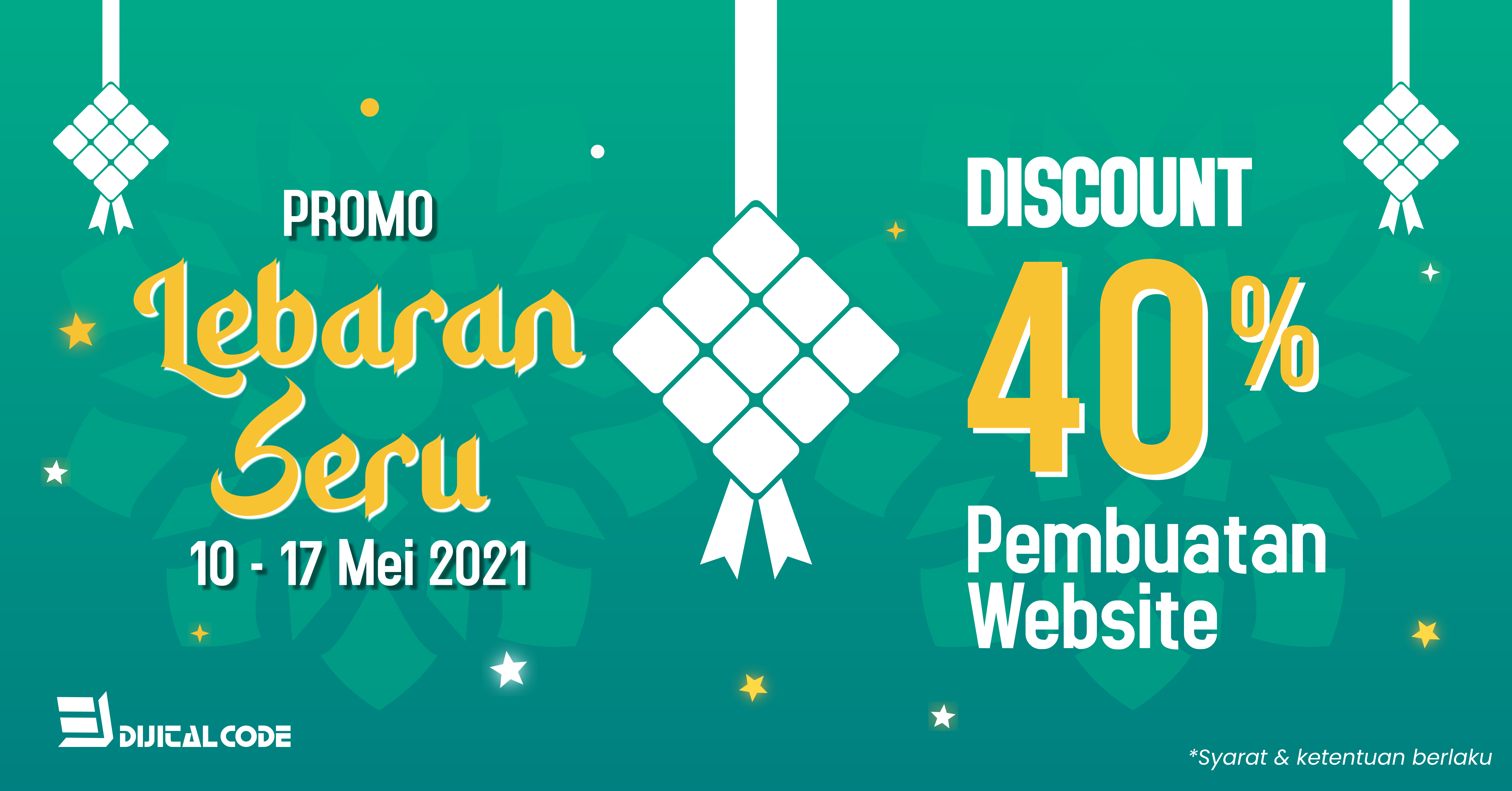 Promo Lebaran Seru 1442H Diskon 40% untuk Pembuatan Website